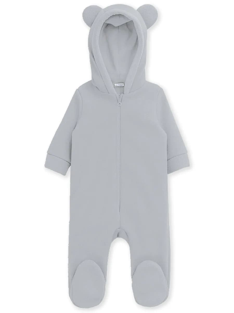 Комбинезон для новорожденных малышей флисовый с капюшоном