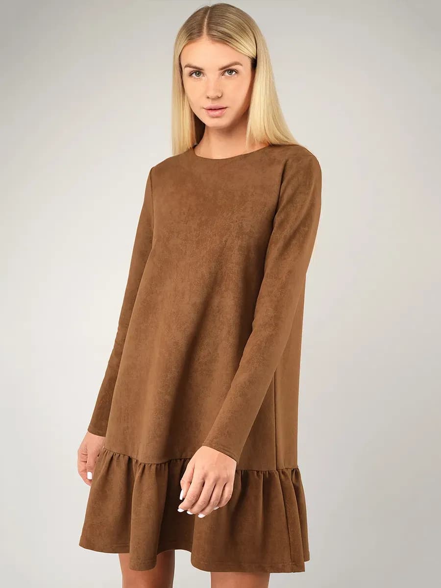 Платье трапеция варенка из футера двухнитки офисное