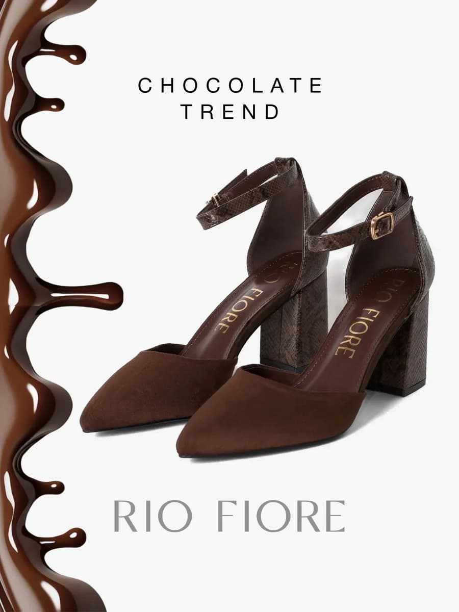 Туфли на устойчивом каблуке вечерние с ремешком