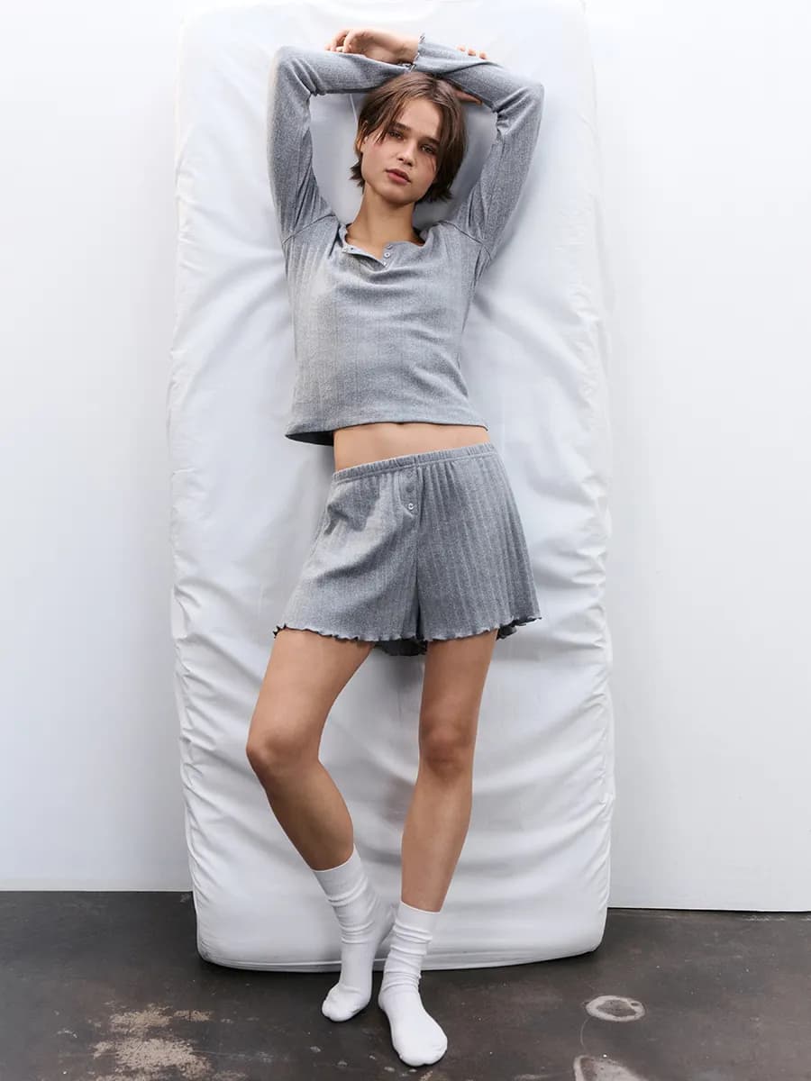 Шорты домашние с волнистыми краями