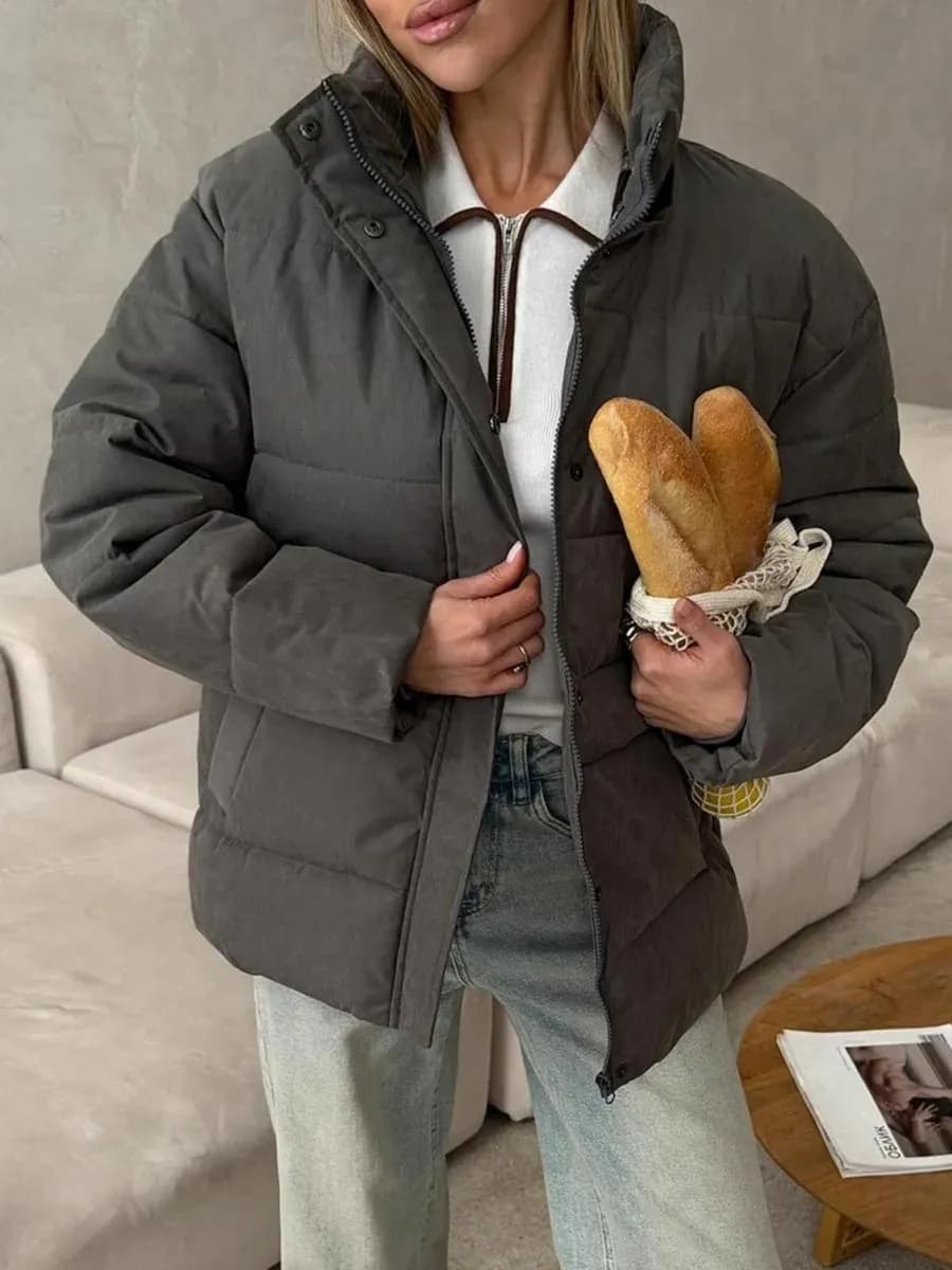 Куртка демисезонная с капюшоном оверсайз