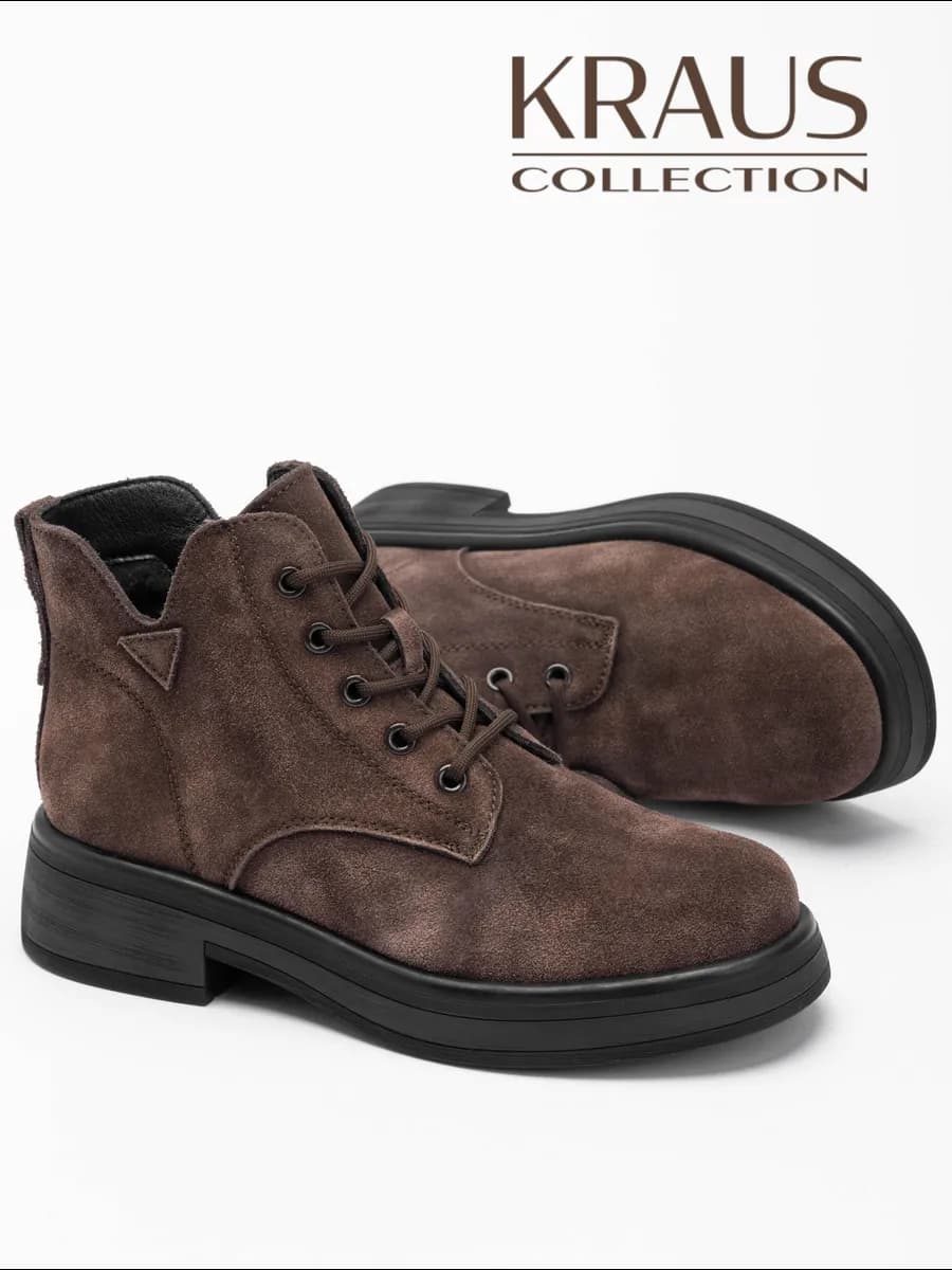 Ботинки женские зимние замшевые