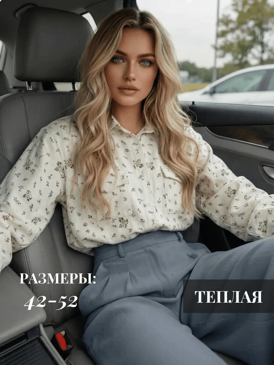 Рубашка фланелевая теплая нарядная с длинным рукавом