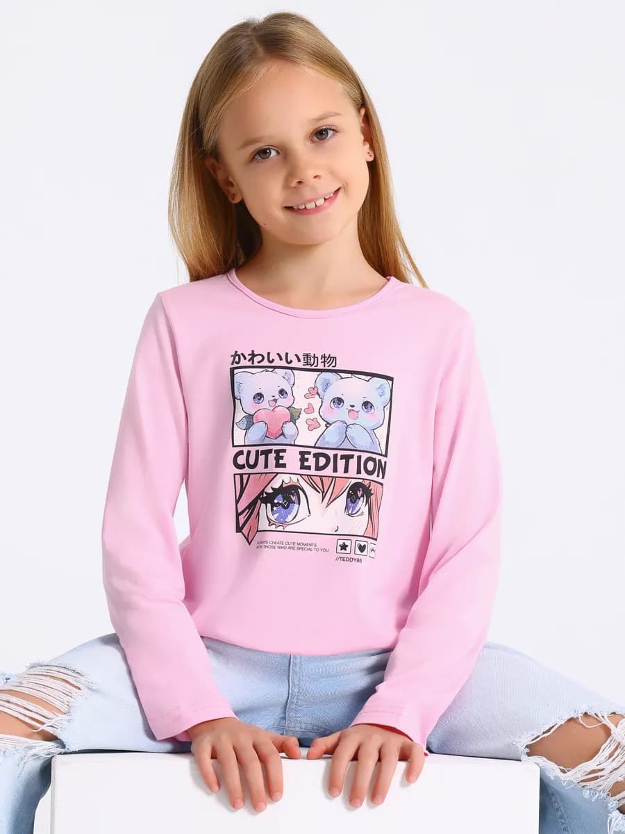 Лонгслив с принтом кофта хлопок 100%