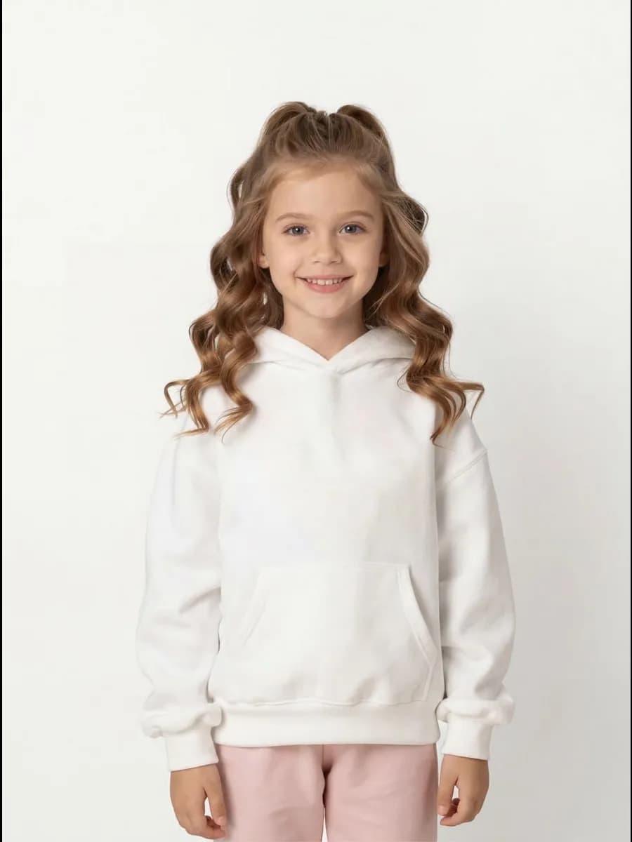 Худи оверсайз с начесом для девочки