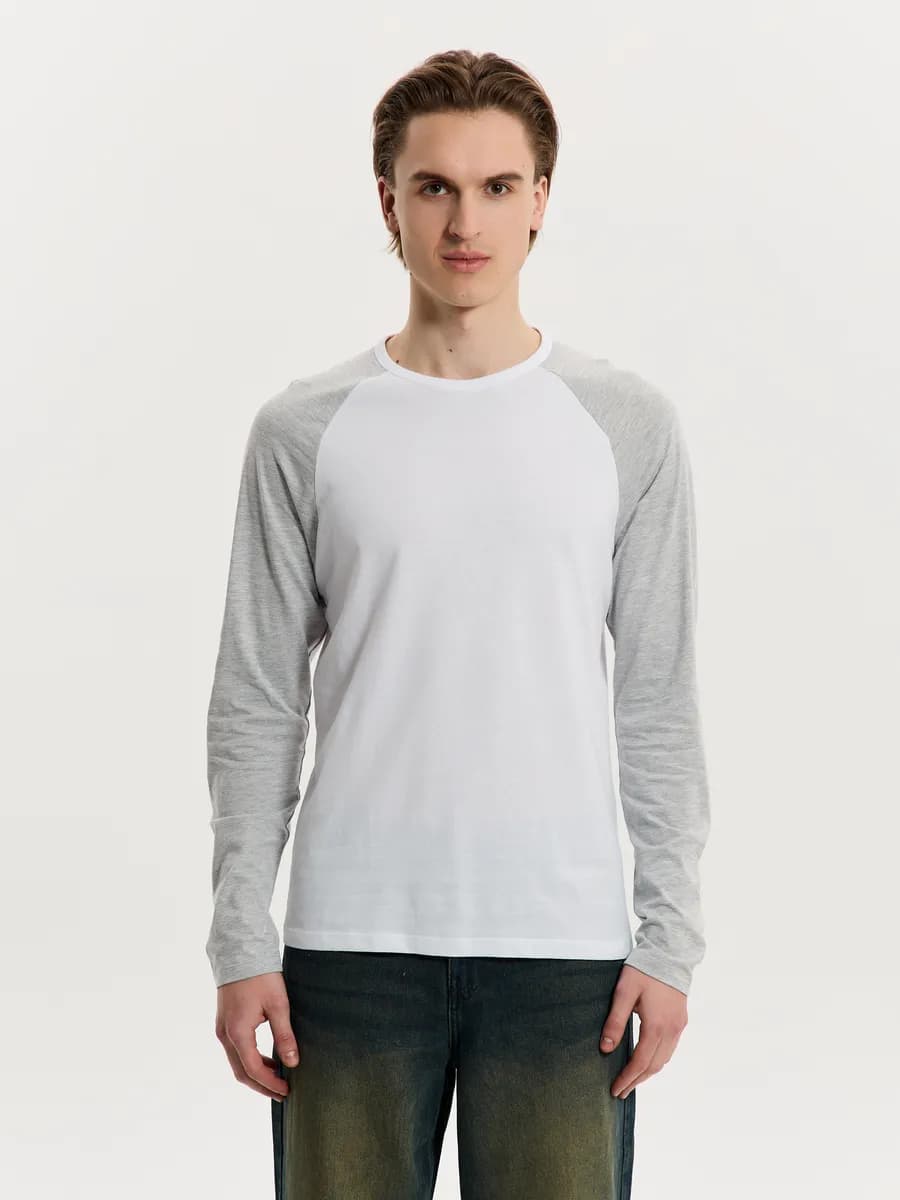 Футболка лонгслив прямого кроя