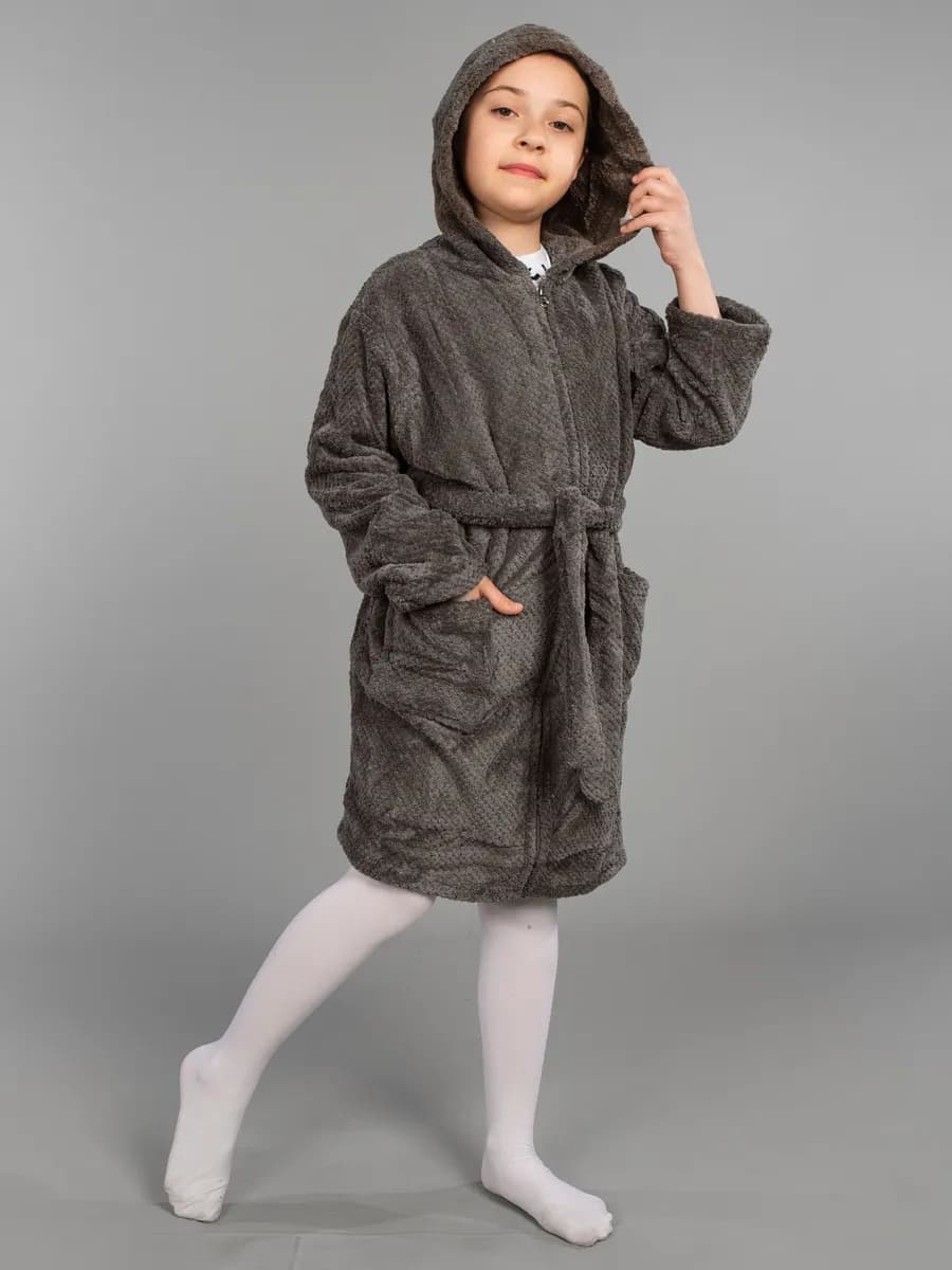 Халат детский на замке махровый