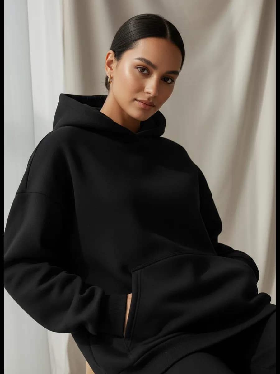 Худи оверсайз с капюшоном теплое с начесом