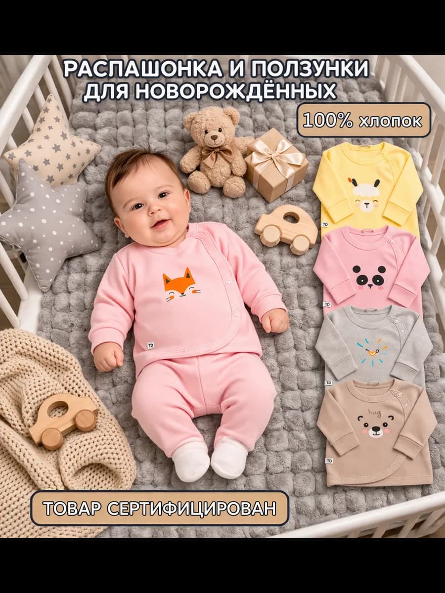 Комплект для новорожденных -двойка (с начесом)
