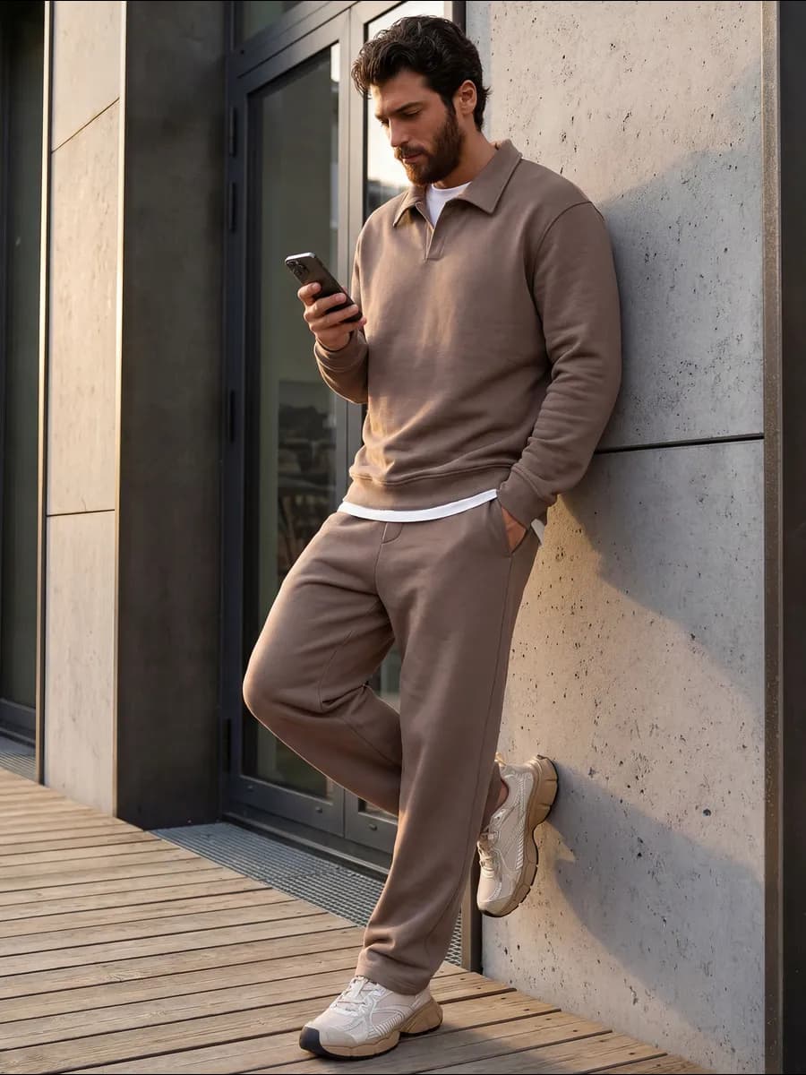 Костюм с поло спортивный мужской