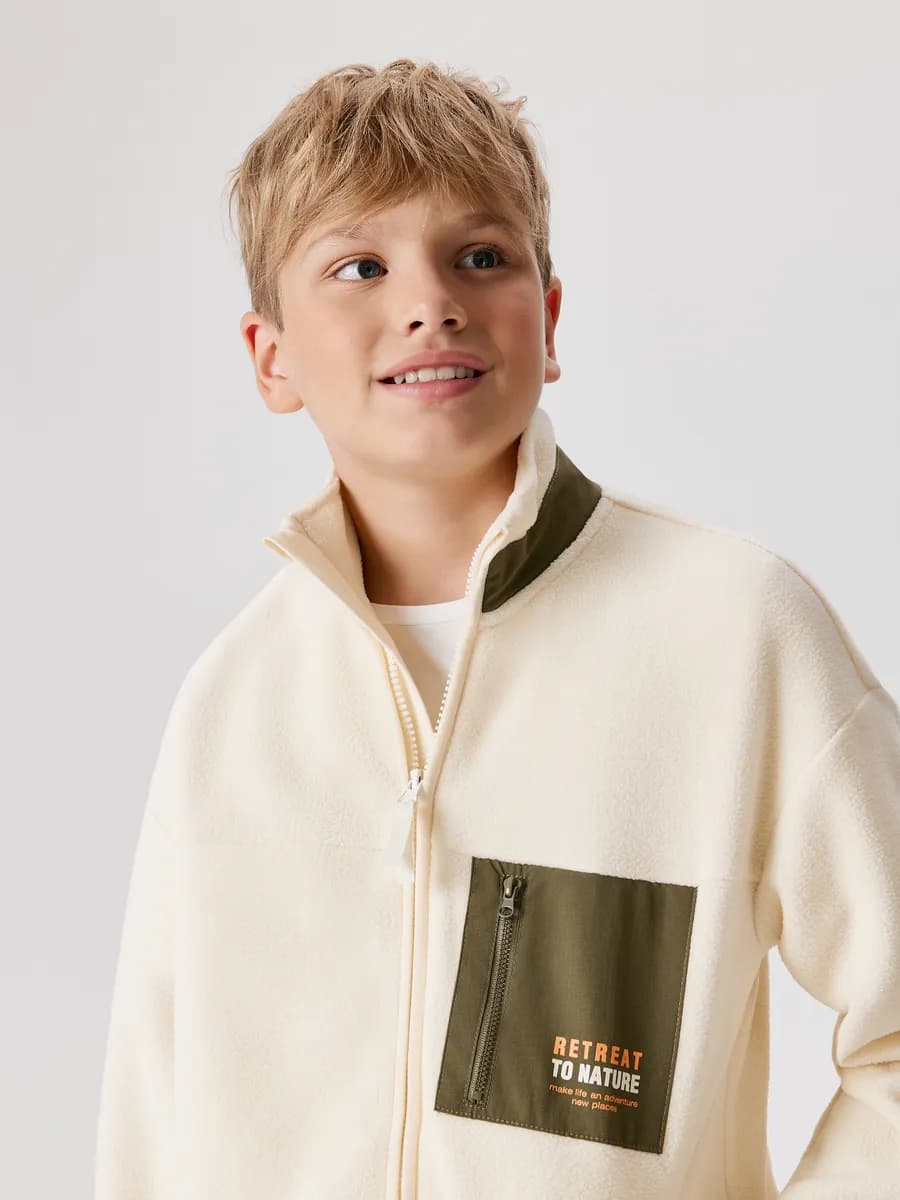 Куртка флиска на молнии с карманом