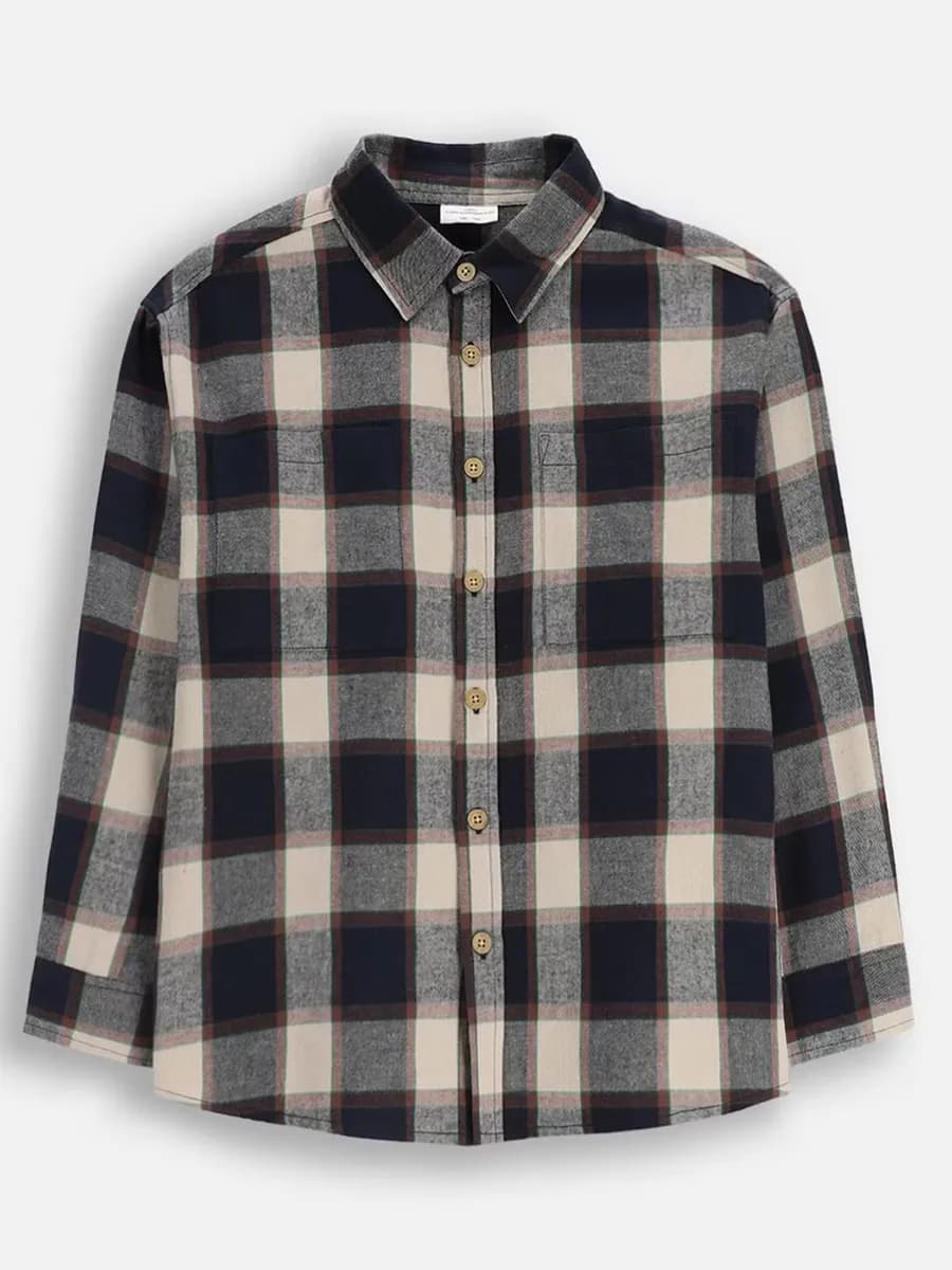 Рубашка Regular fit фланелевая в клетку