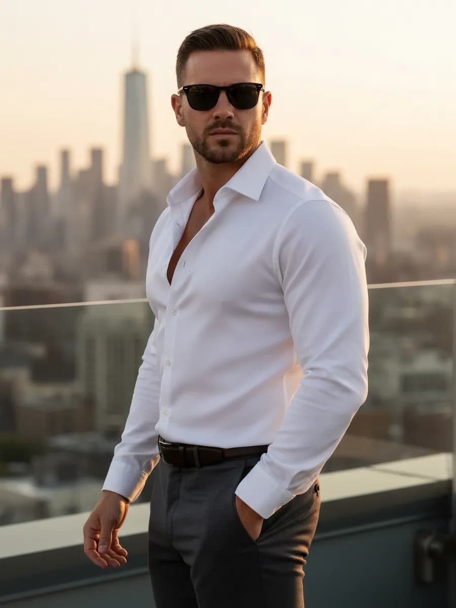 Рубашка c длинным рукавом классическая