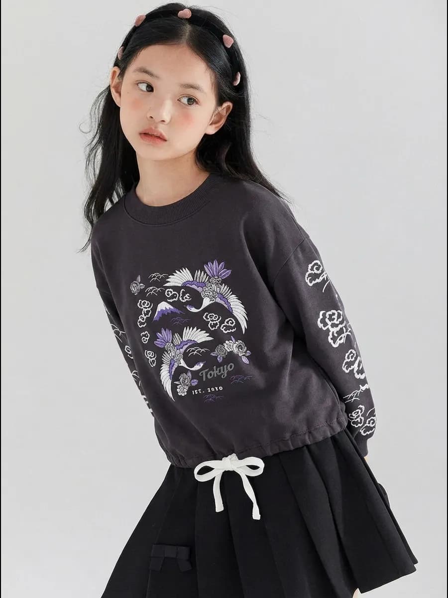 Свитшот для девочки с завязками