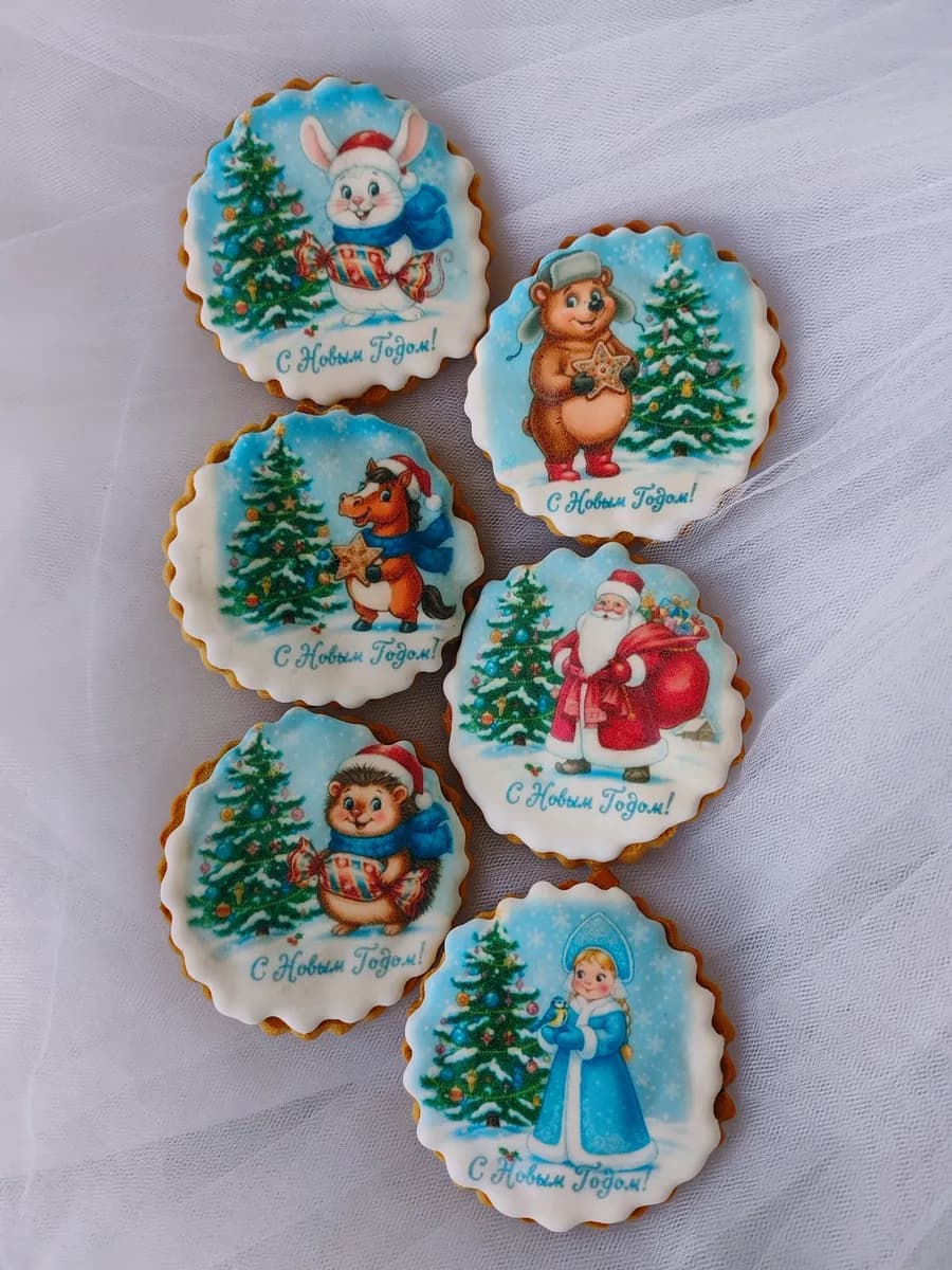 Новогодние пряники с дедом морозом
