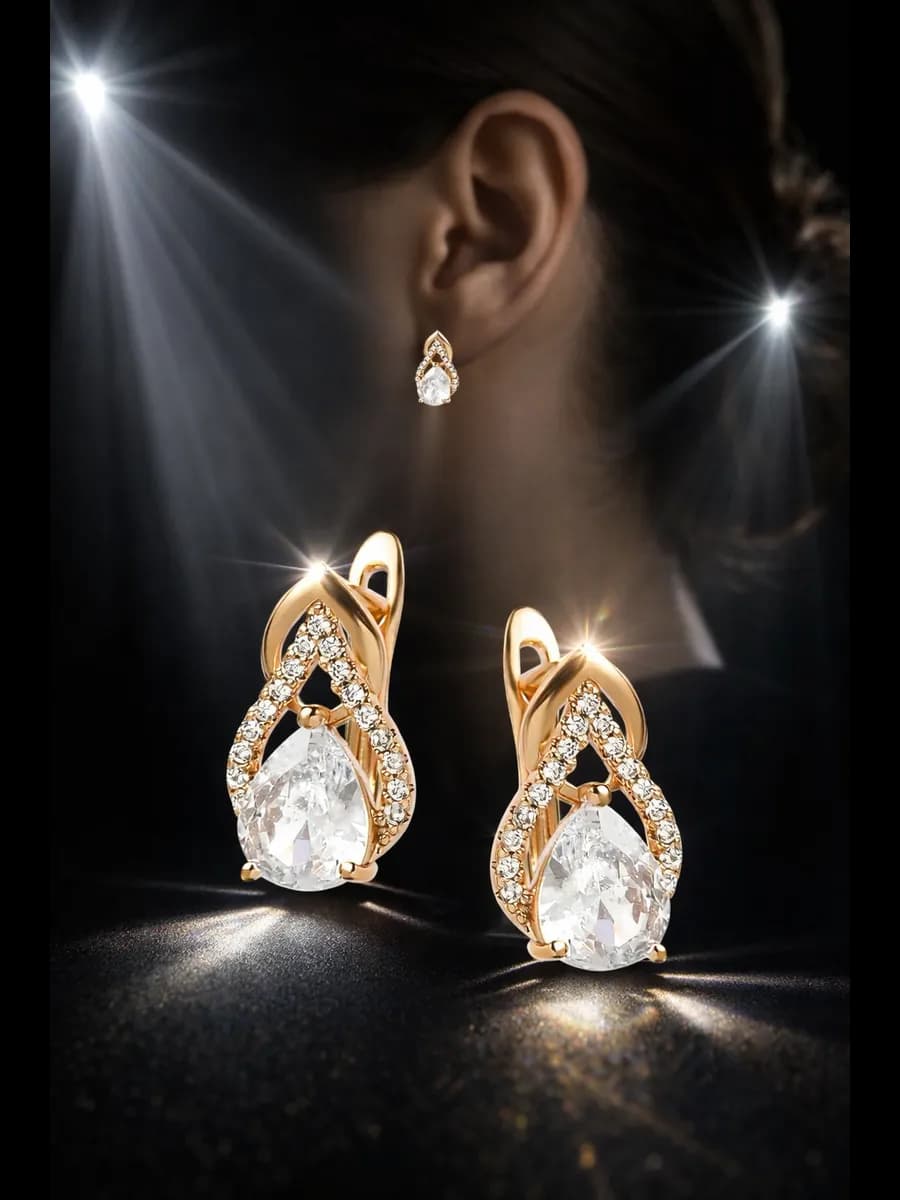 Серьги новогодние бижутерия