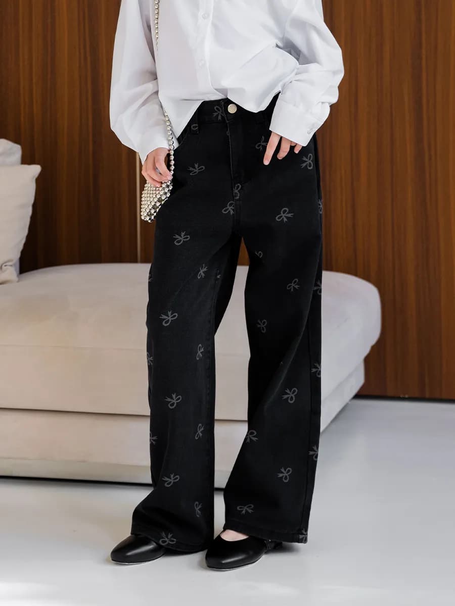 Джинсы для девочки широкие Y2K брюки