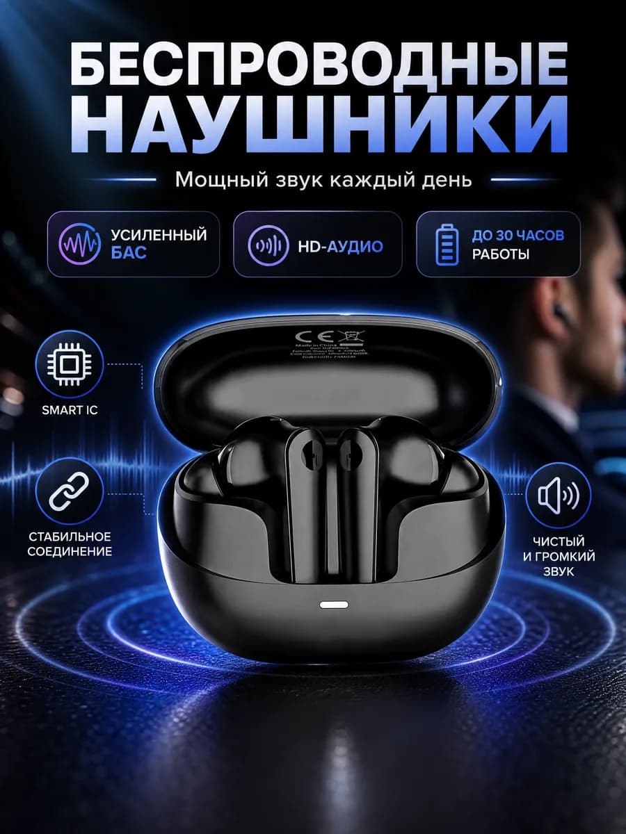 Наушники беспроводные для iphone и андроид