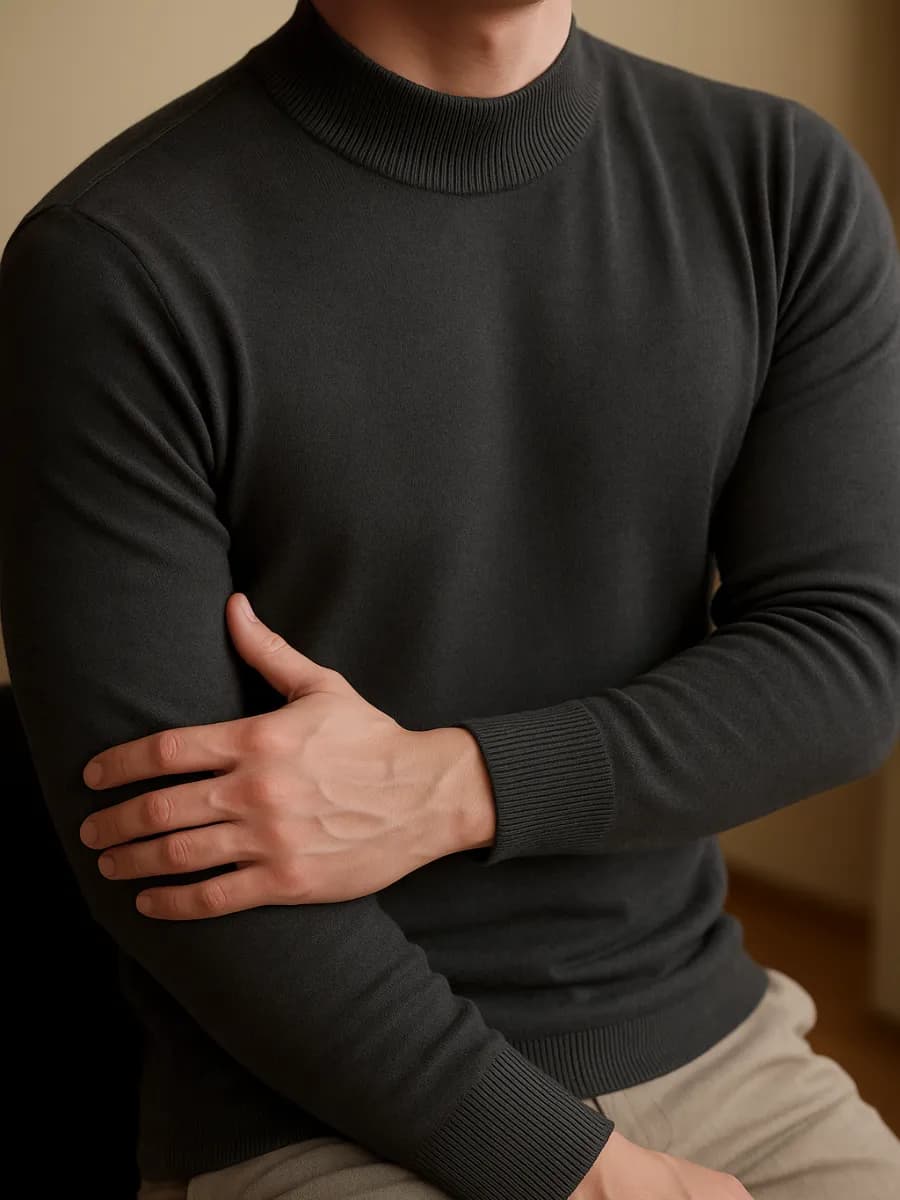 Свитер с горлом теплый пуловер