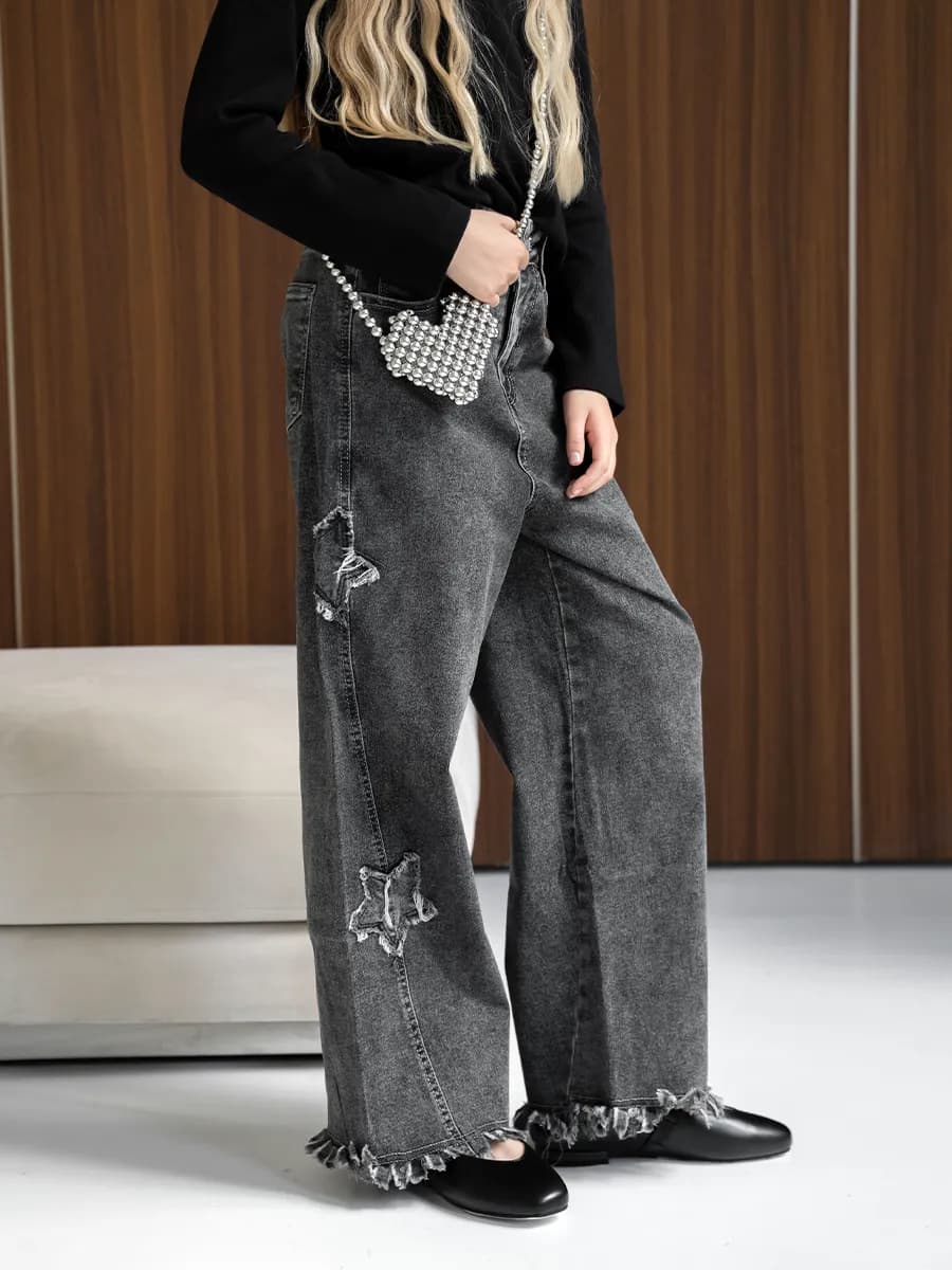 Джинсы для девочки палаццо Y2K