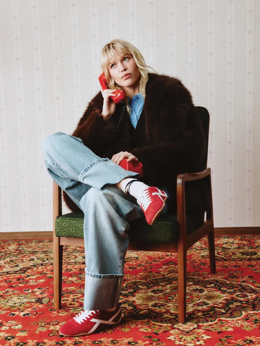 Джинсы Loose Straight с подворотом