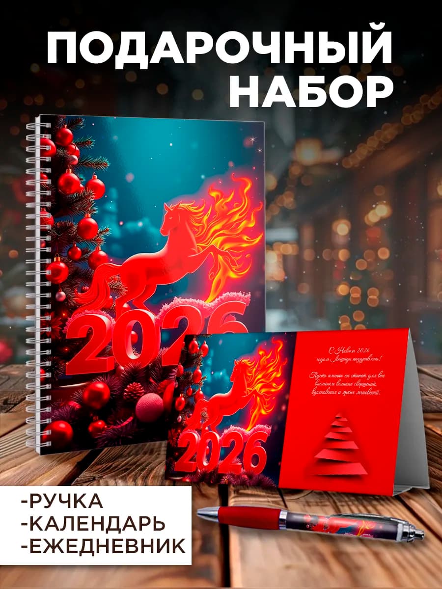 Подарочный набор новогодний с блокнотом