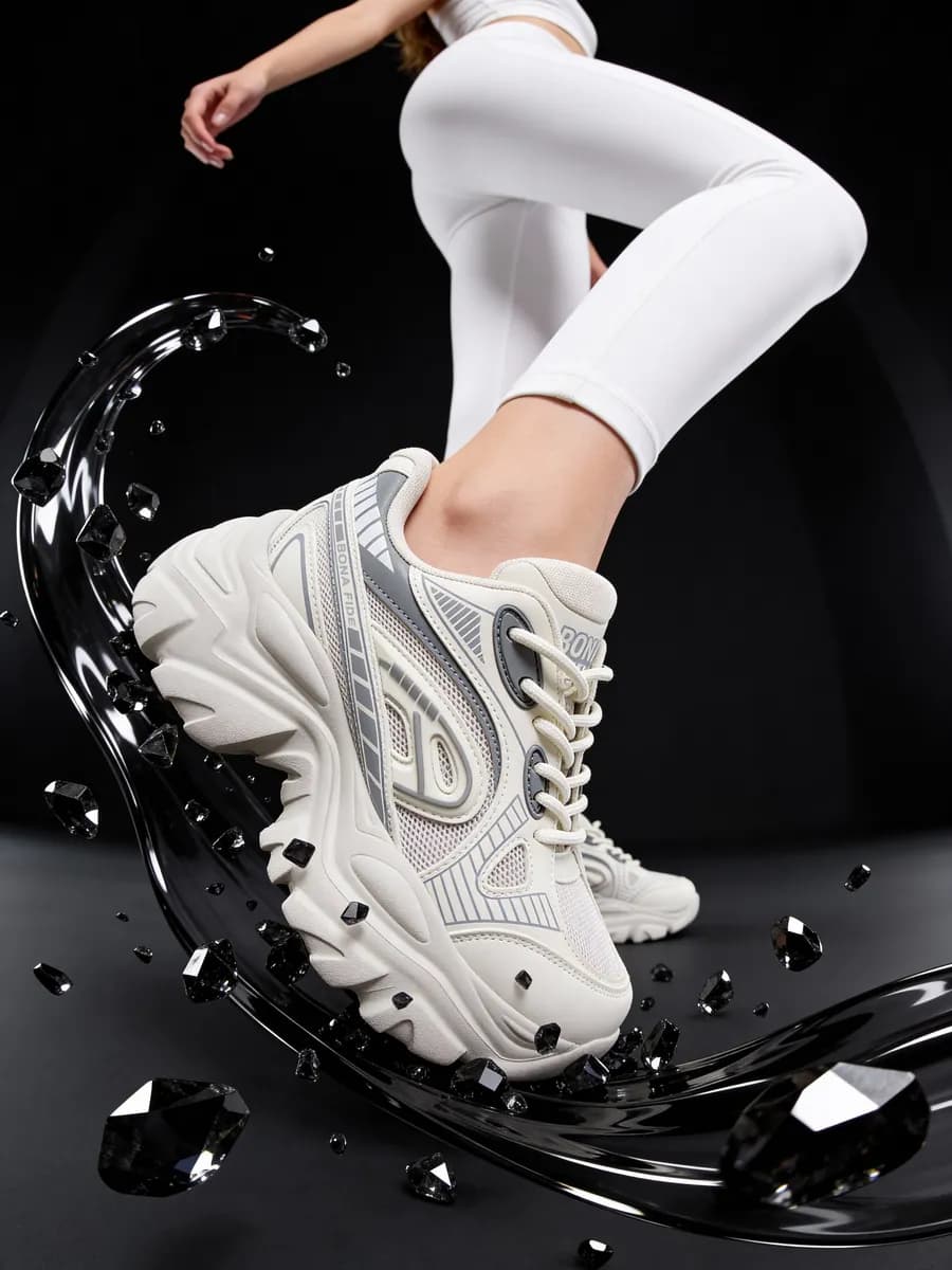 Кроссовки спортивные на высокой платформе