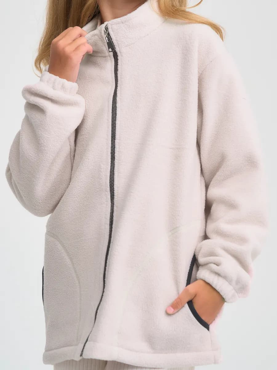 Флисовая теплая кофта на молнии