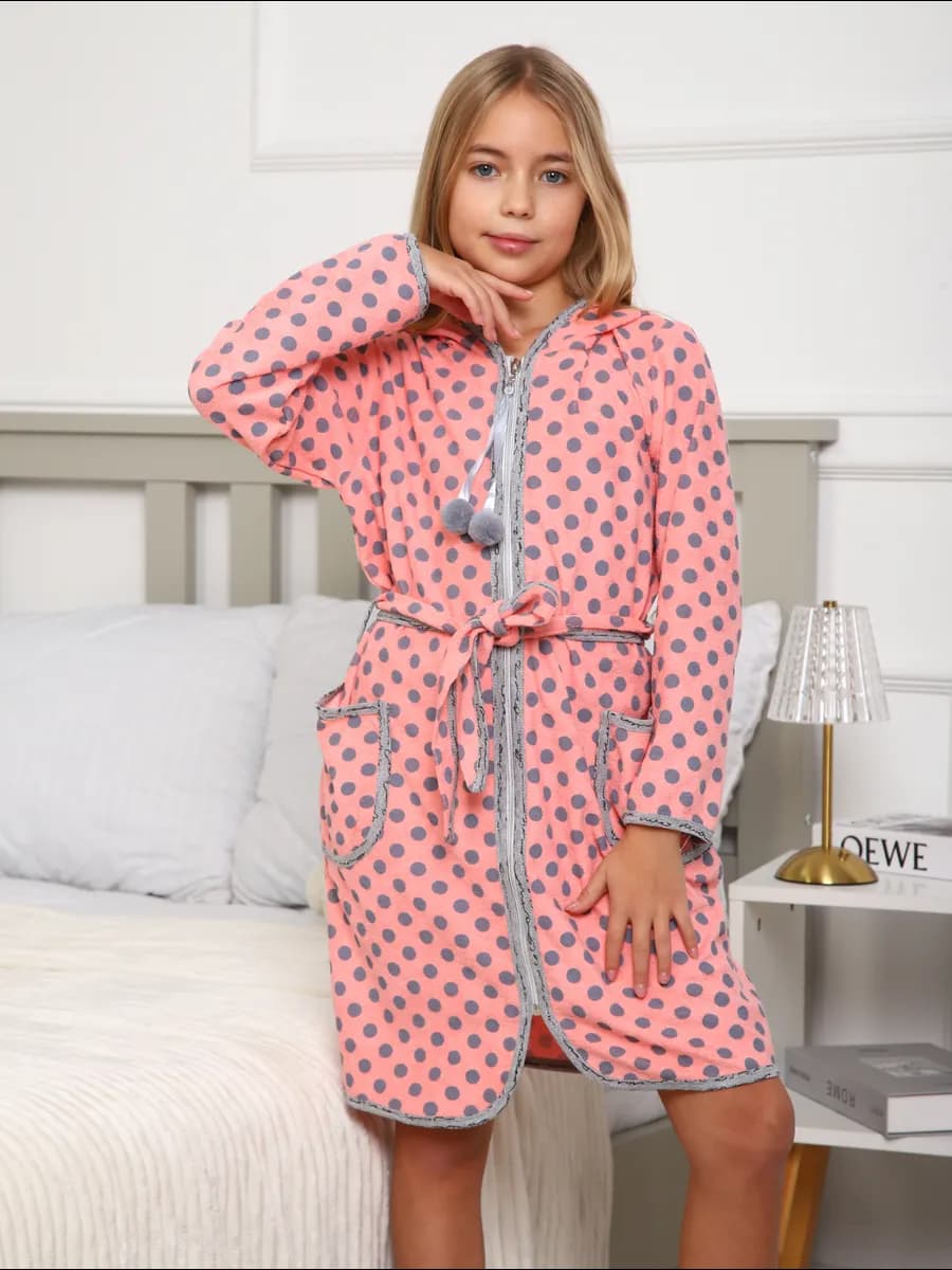 Махровый халат на молнии