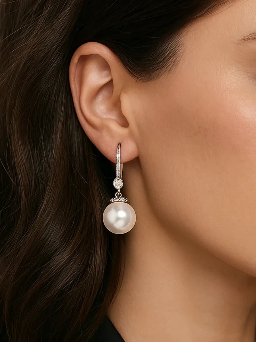 Серьги жемчуг бижутерия