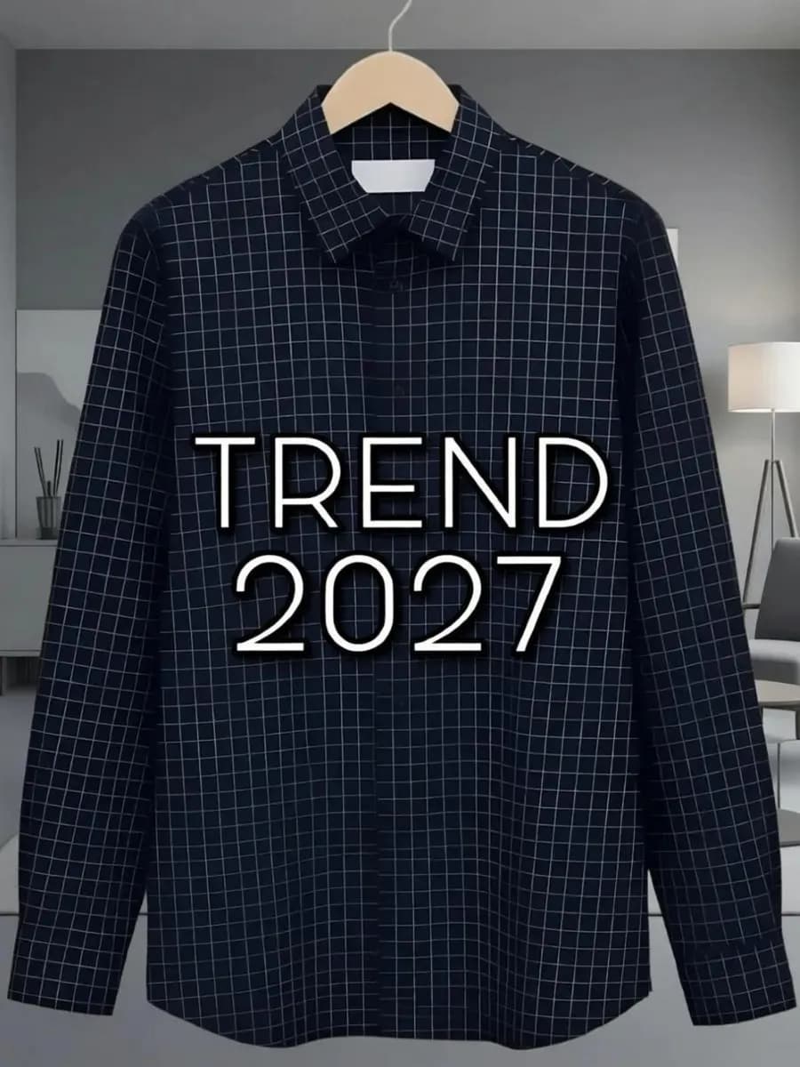 Рубашка оверсайз в клетку с длинным рукавом