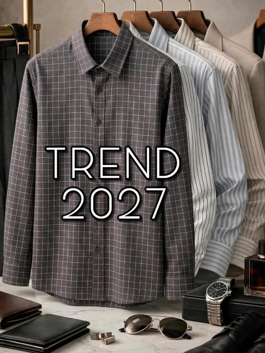 Рубашка оверсайз в клетку с длинным рукавом