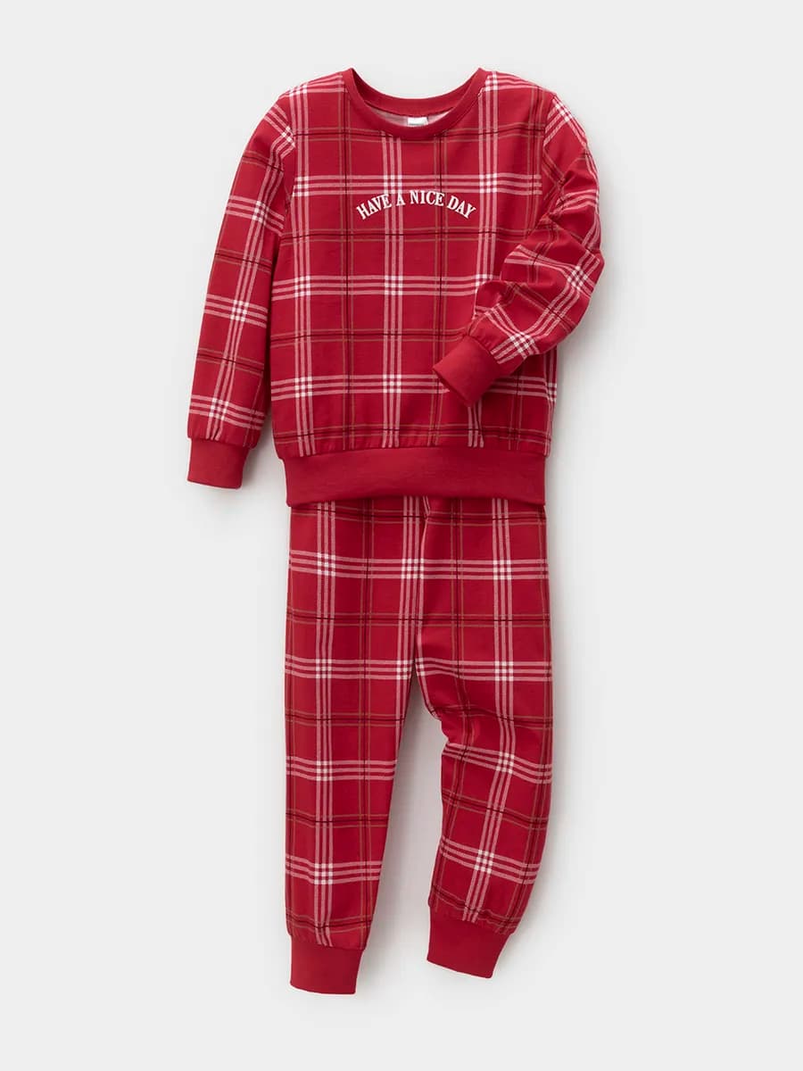 Детская пижама с брюками из хлопка на резинке