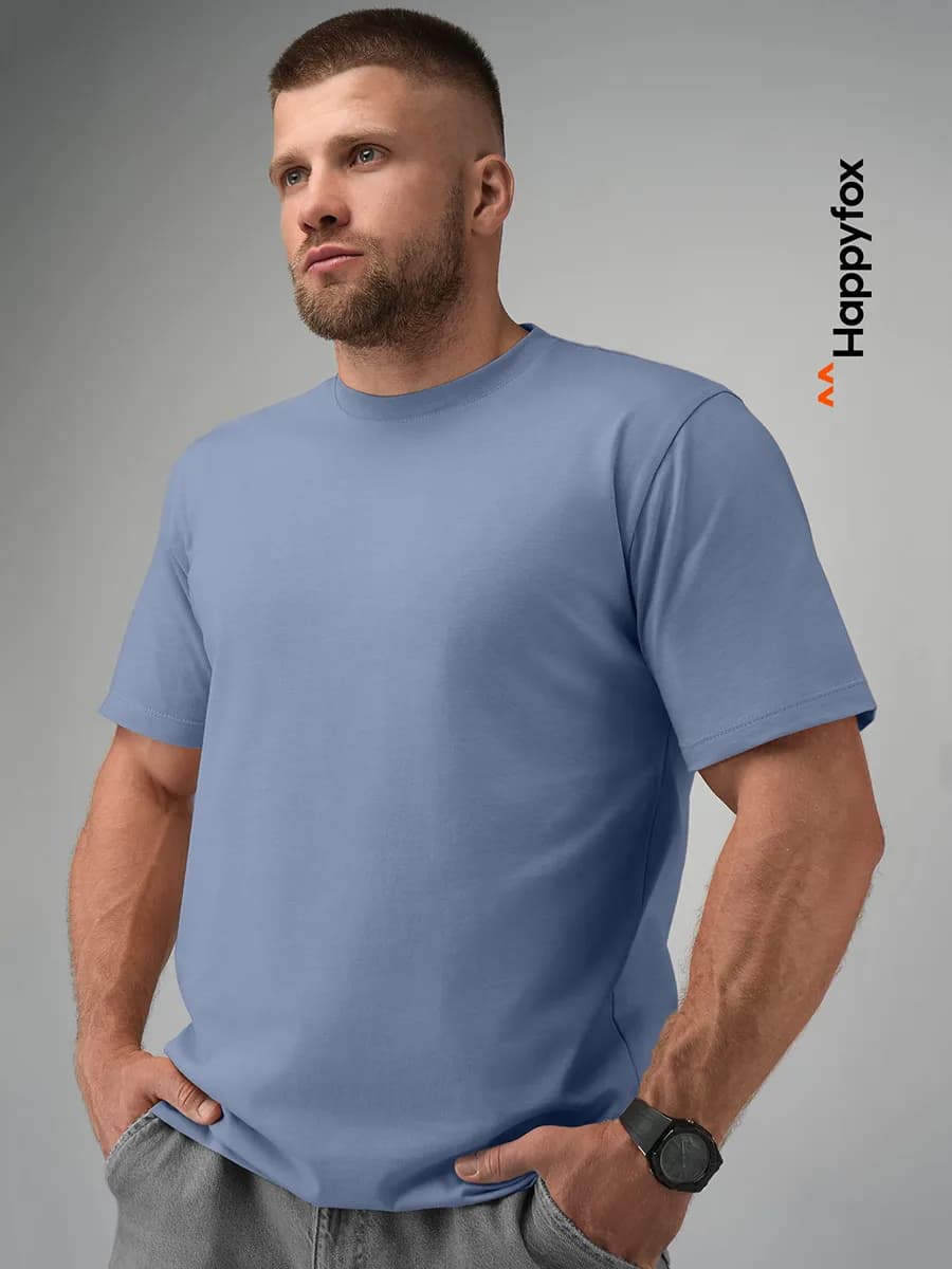 Футболка базовая однотонная хлопковая