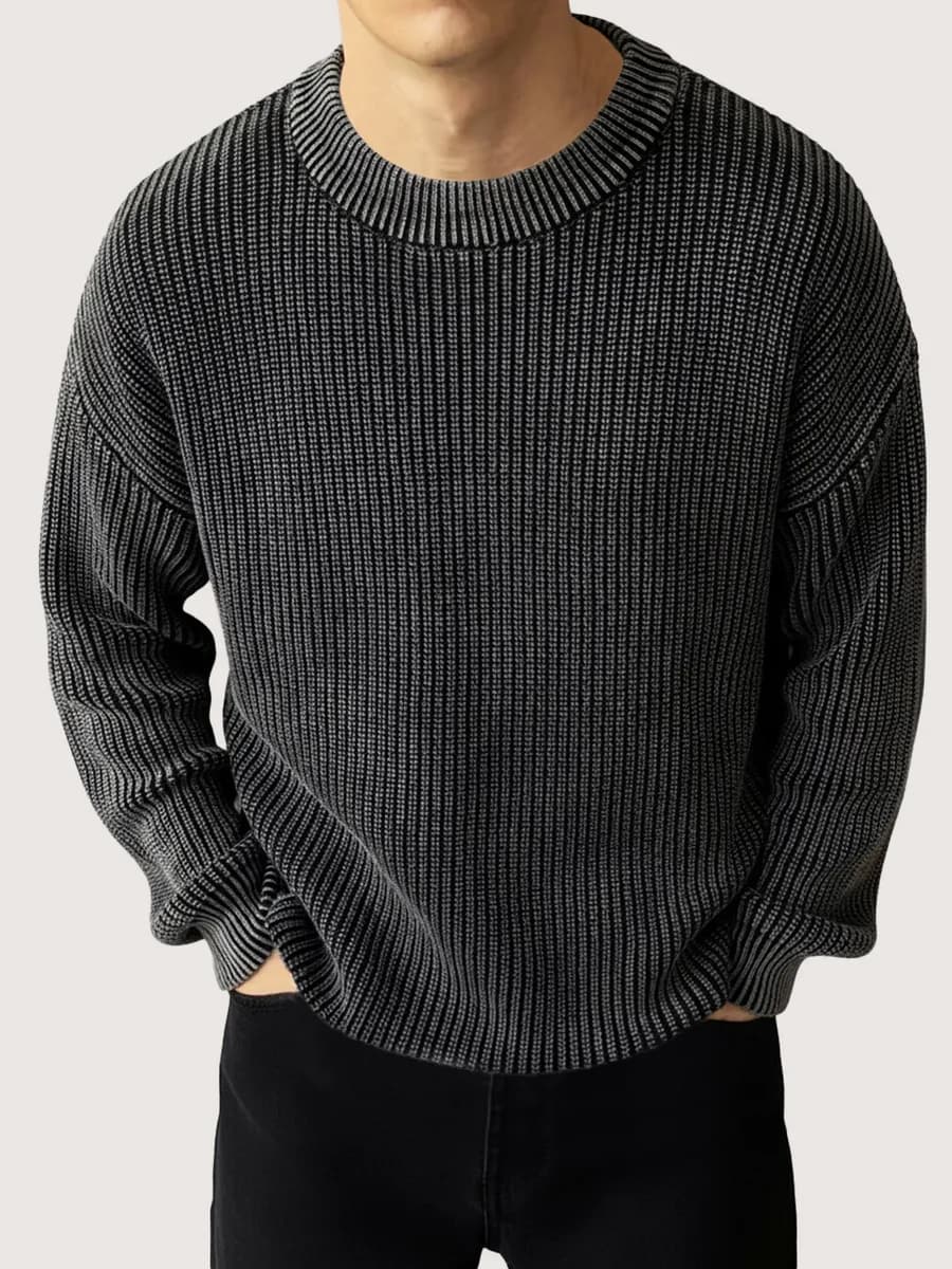 Свитер теплый вязаный варенка оверсайз без горла y2k