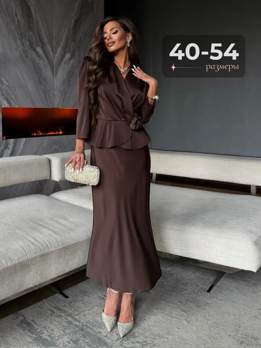 Платье праздничное вечернее из шелка