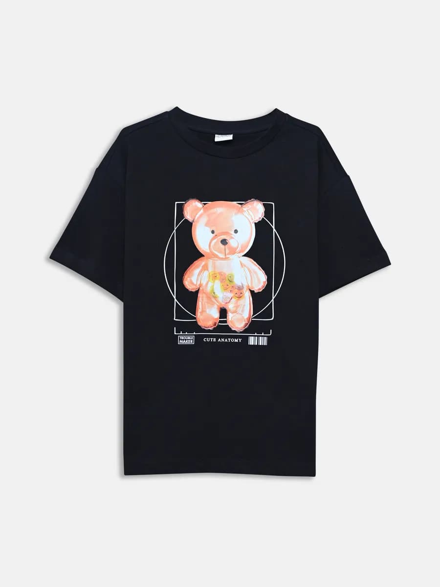 женская девочки Футболка для девочек с круглым