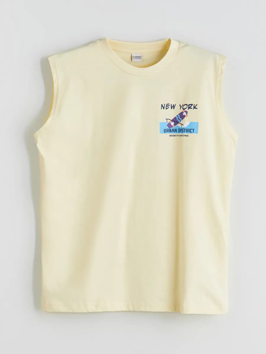 мальчики Майка с круглым вырезом и принтом New - фото 1