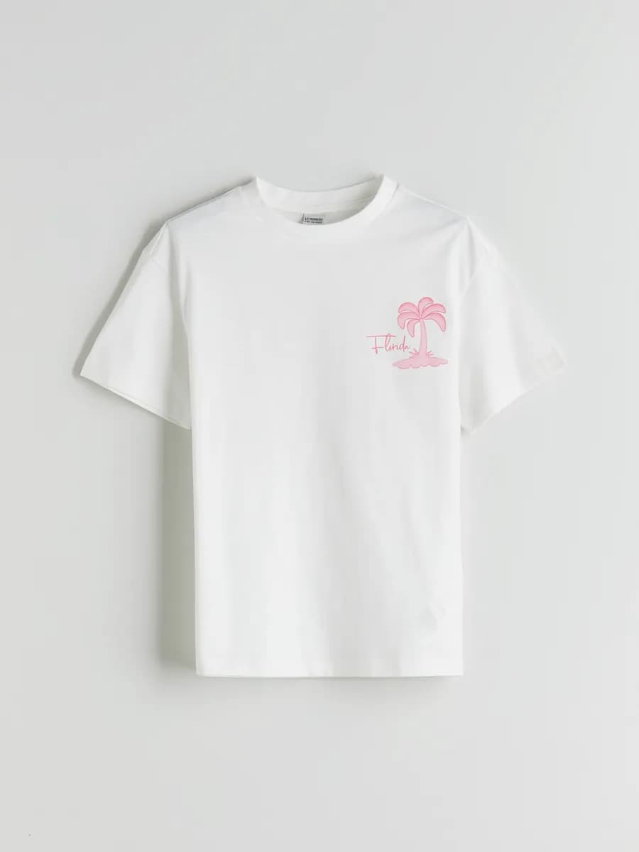 женская девочки Футболка с круглым вырезом