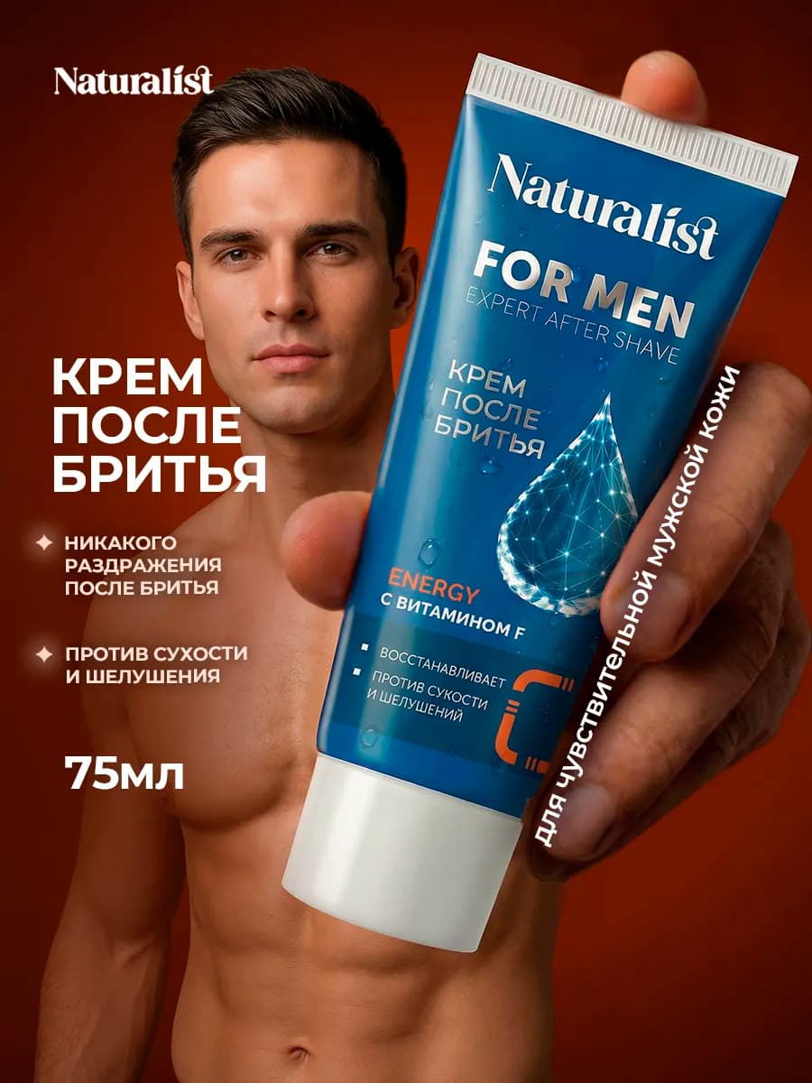 Крем после бритья с витамином f, for men 75мл