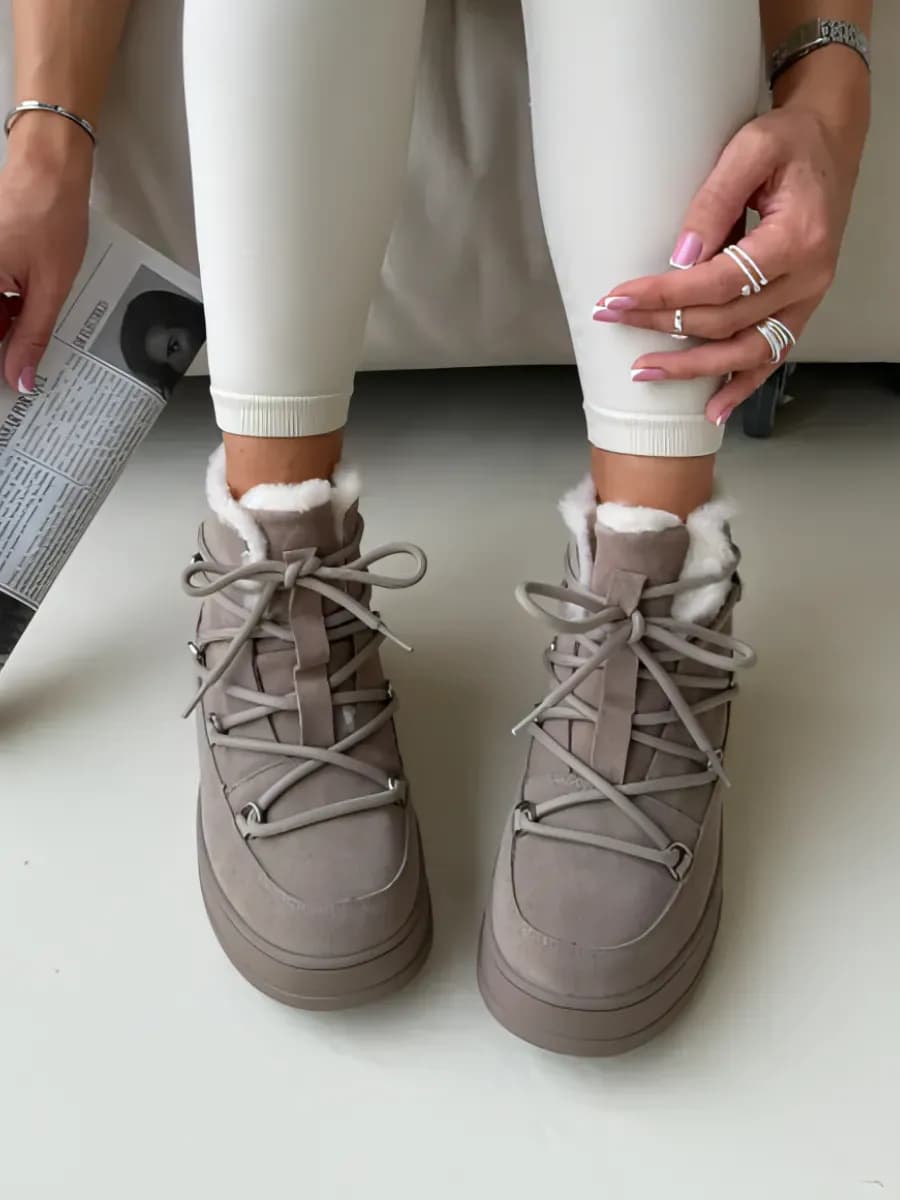 Ботинки женские зимние замшевые