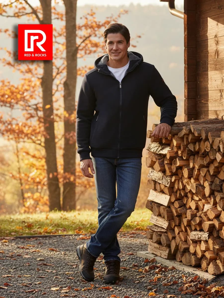 Утепленная толстовка с мехом