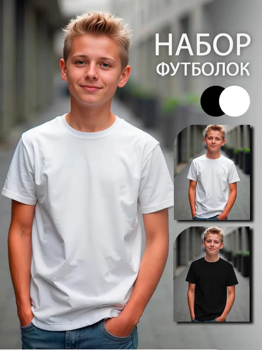 Футболка детская хлопок набор 2шт