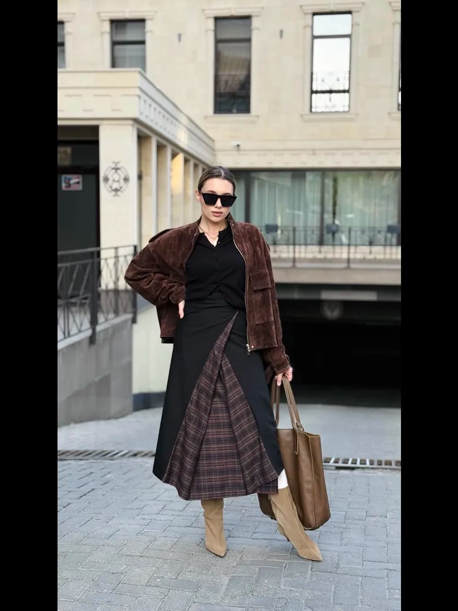 юбка в клетку