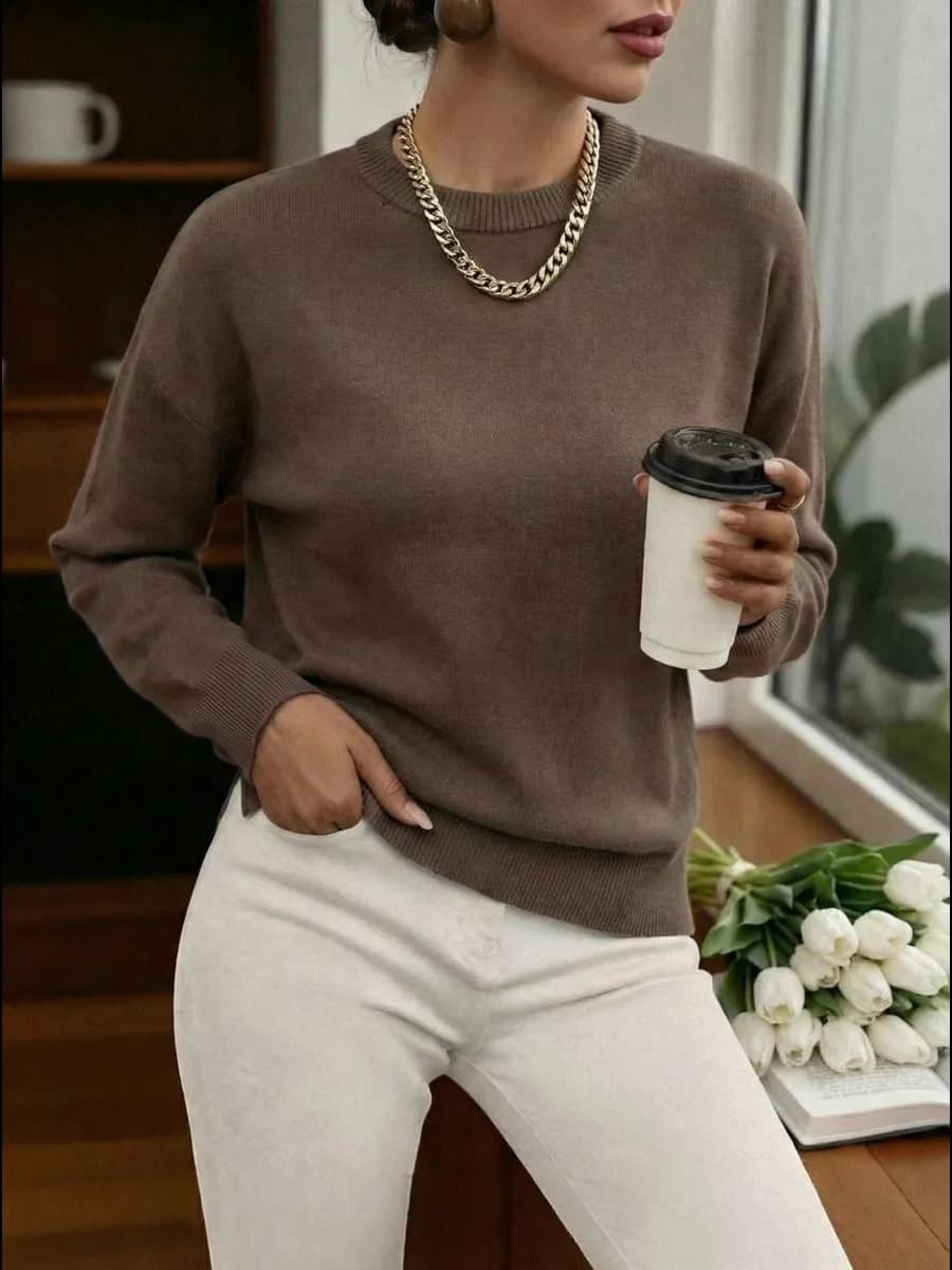 Вязаный джемпер теплый