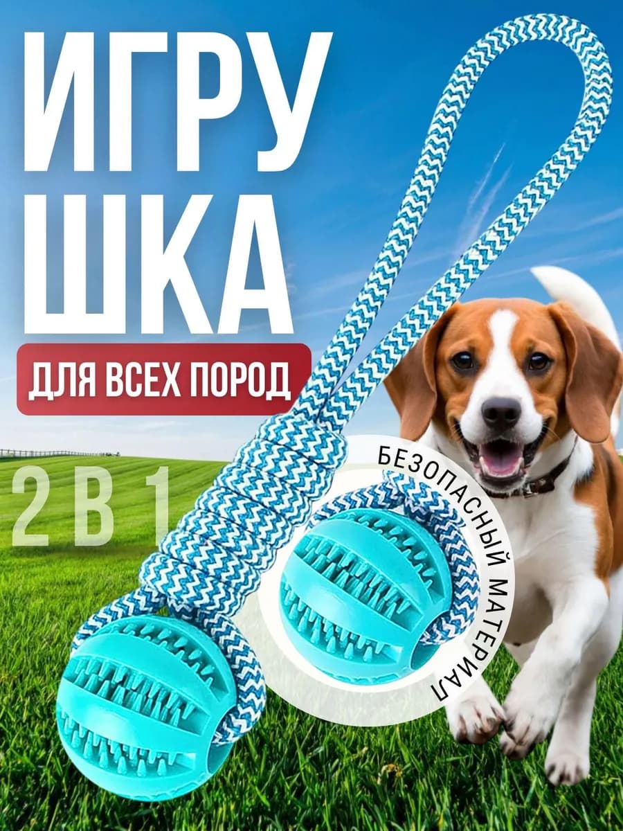 Жевательная игрушка мячик для собак