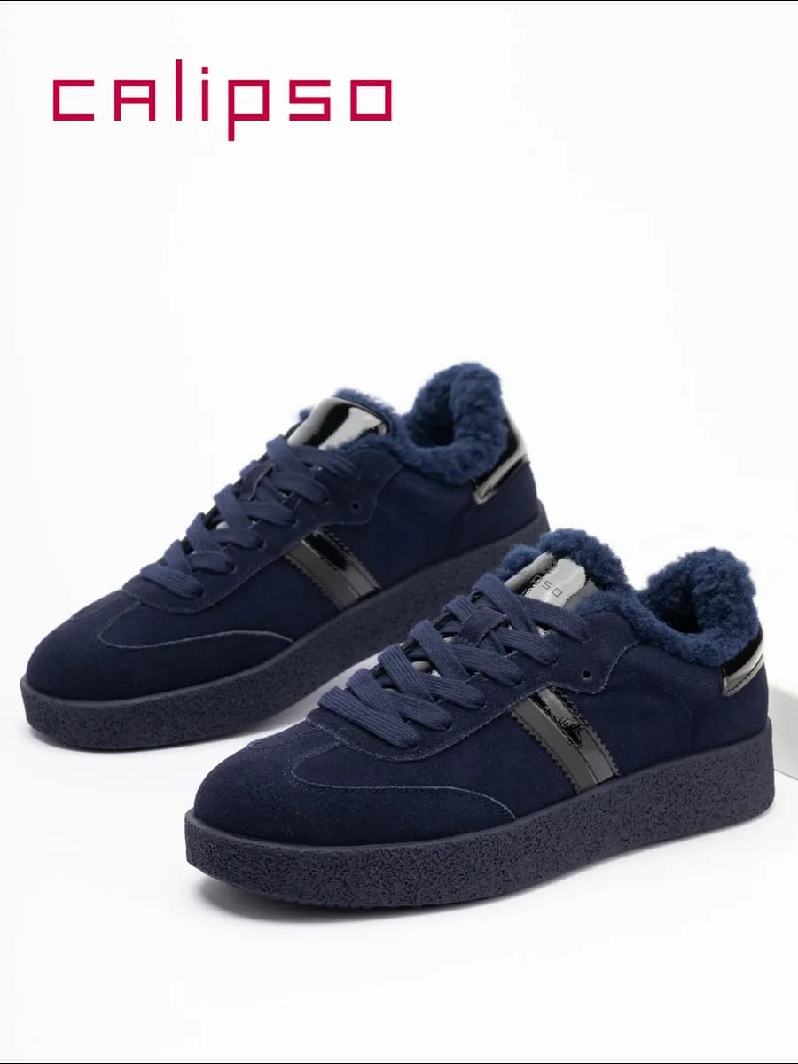 Кеды женские зимние замшевые