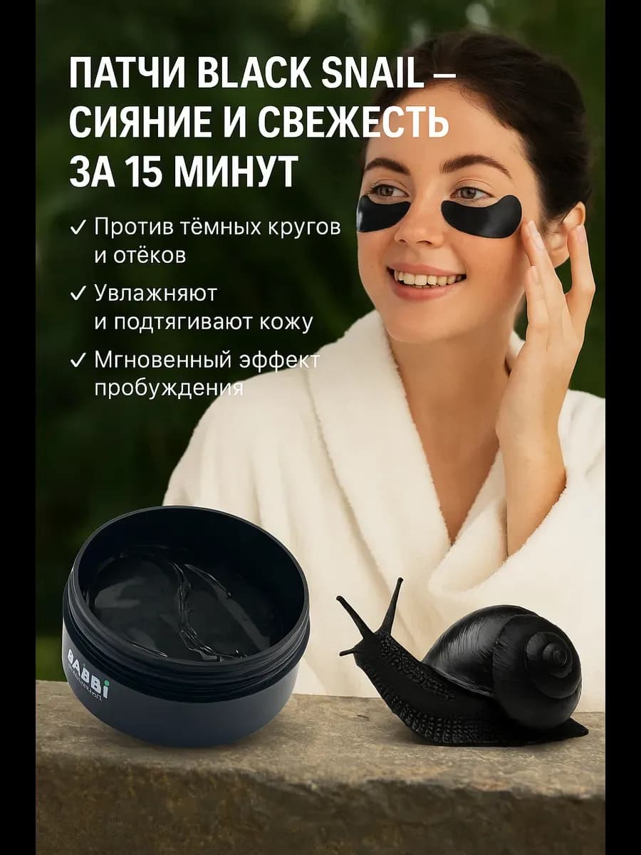 патчи от отеков и мешков под глазами с муцином улитки