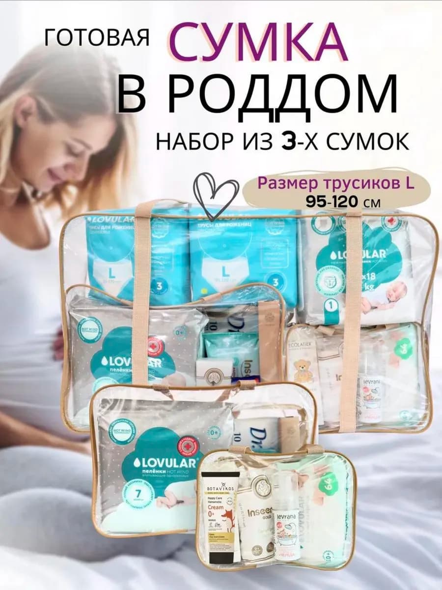 Сумка в роддом готовая собранная