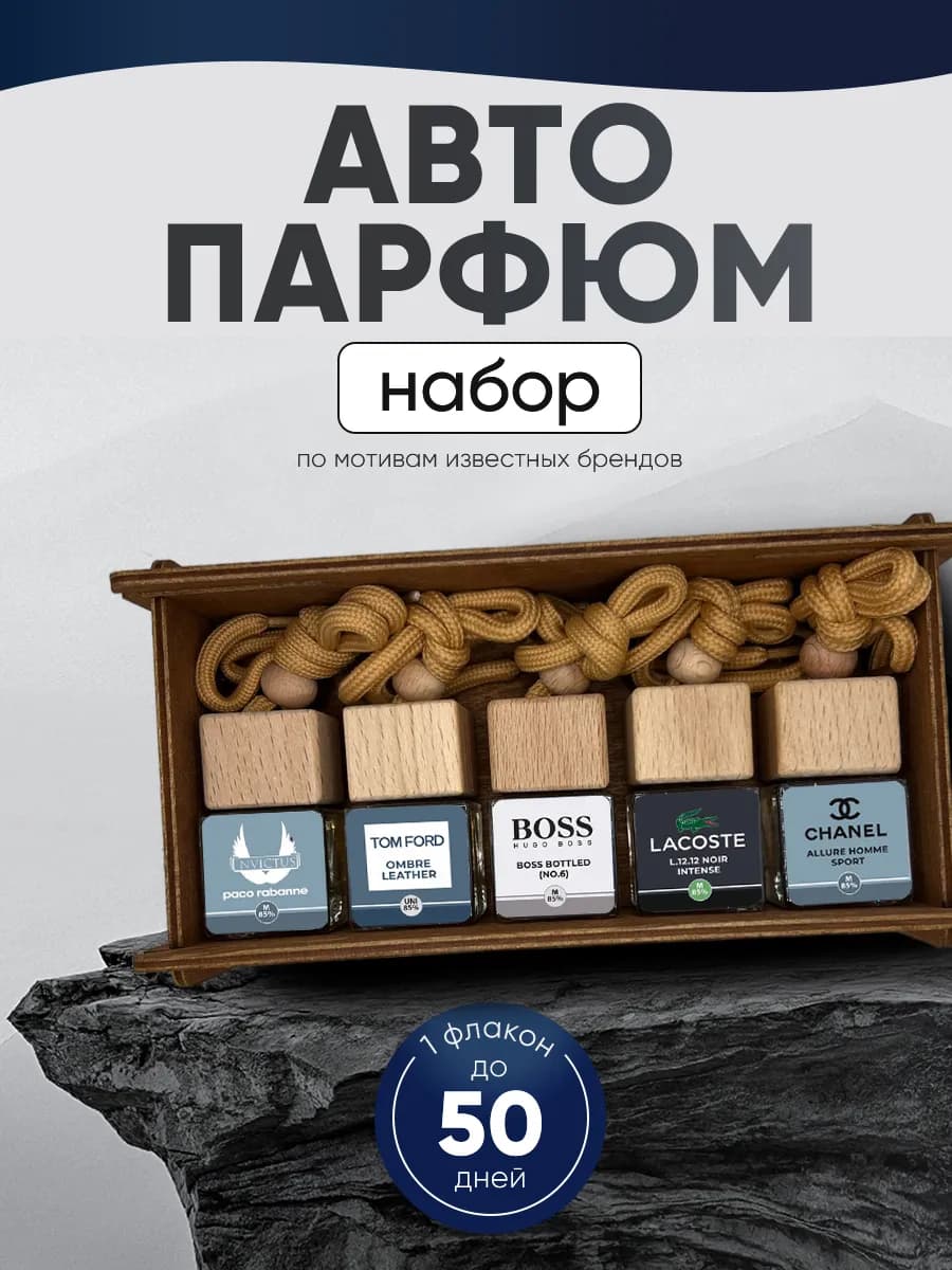 Автопарфюм ароматизатор в машину набор 5 шт